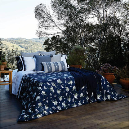 Capa Para Duvet Bonheur Du Muguet Estampado Marinho