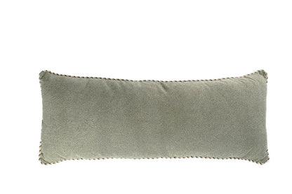Almofada Refúgio Natural Veludo Decor Verde Cordão 0,40x1,00 - Muguet Home