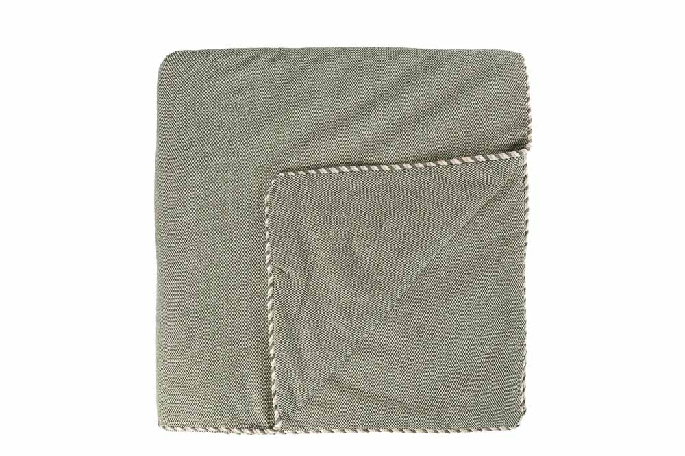 Bed Runner (peseira larga) Refúgio Natural Veludo Decor Verde 1,20x2,50 - Muguet Home