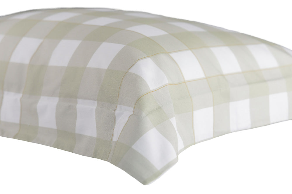 Fronha Avulsa Refúgio Natural Estampado Xadrez Verde/Branco - Muguet Home