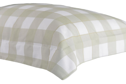 Fronha Avulsa Refúgio Natural Estampado Xadrez Verde/Branco - Muguet Home