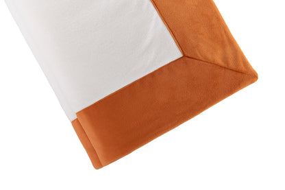 Bed Runner (peseira larga) Refúgio Campestre Veludo Off White/ Rouge De Fer 1,20x2,50 - Muguet Home