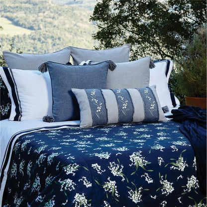 Capa Para Duvet Bonheur Du Muguet Estampado Marinho