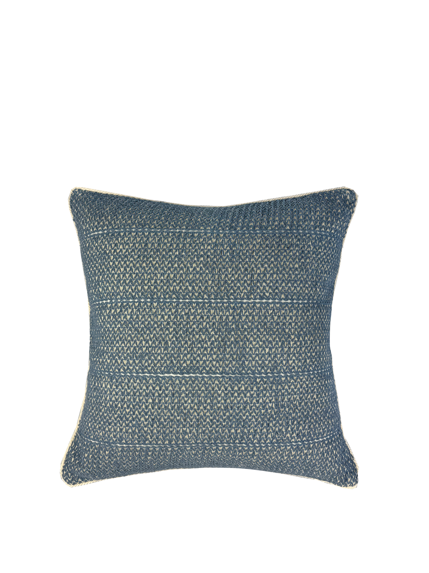 Almofada Canto Das Conchas Tela Azul Costas Linho Marinho 50x50