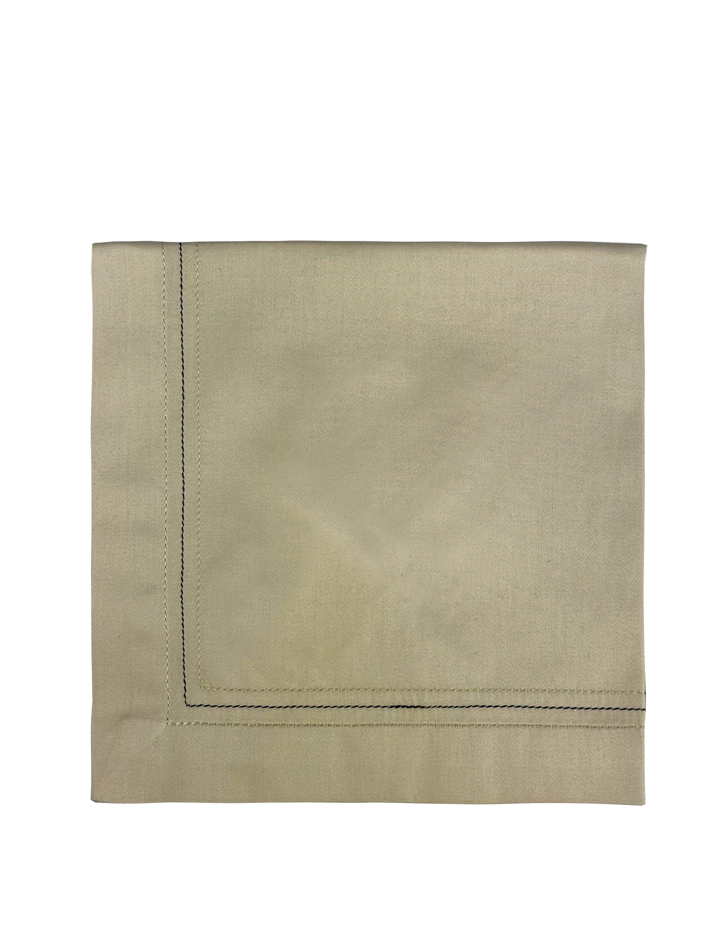Guardanapo Canto Das Conchas 600 Fios Bege Bordado Pespontos 45x45