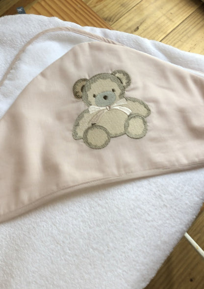 Toalha De Banho Le Petit Capuz Linho duna Bord Urso 1,00X1,00