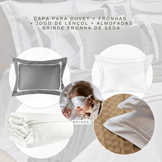 Cama Completa Nice 600 Fios Bordada Ajour