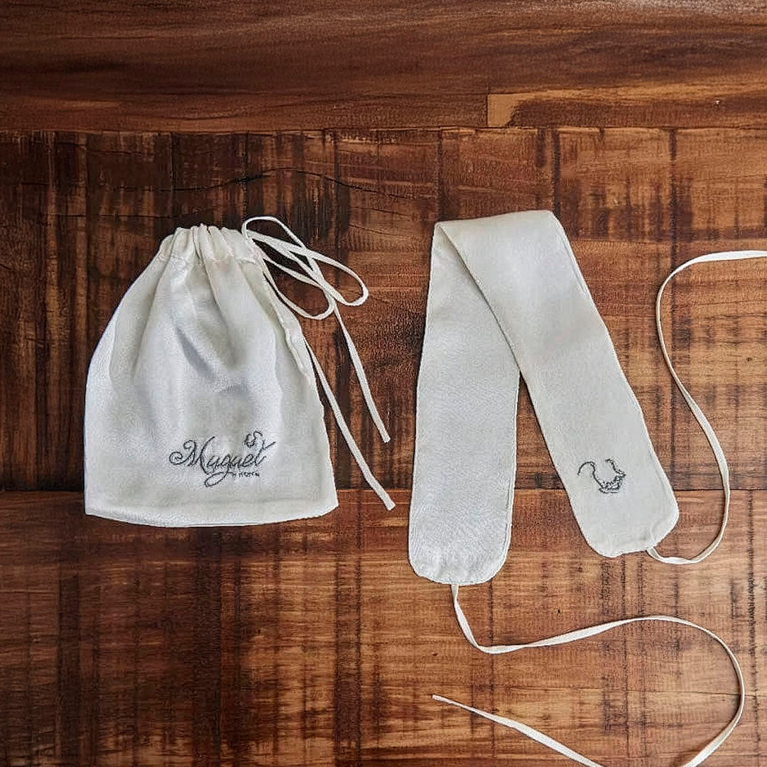 Kit Ritual da Seda: Fronha de seda + Máscara e scrunchie de seda + Bandolete seda + Um presente Muguet - Muguet Home