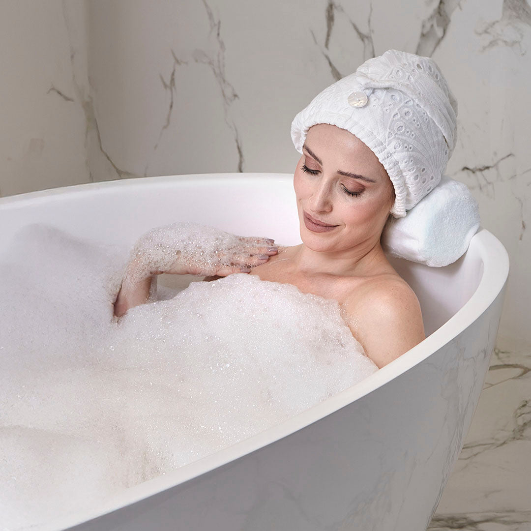 Kit Ritual de Pausa: Roupão Bonheur Du Muguet + Toalha para Cabelo + Rolo Spa + Um presente Muguet - Muguet Home