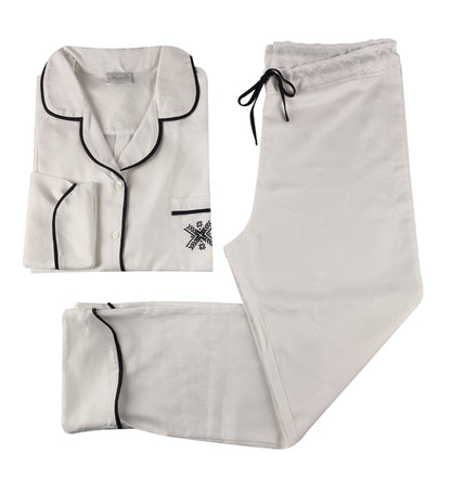Pijama Araucária Chess Branco/Preto